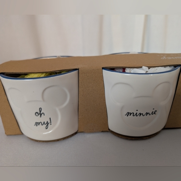 Rae Dunn Disney Minnie and Mickey Mouse Double Sided Ramekin 8 oz each set of 4 - Picture 3 of 8